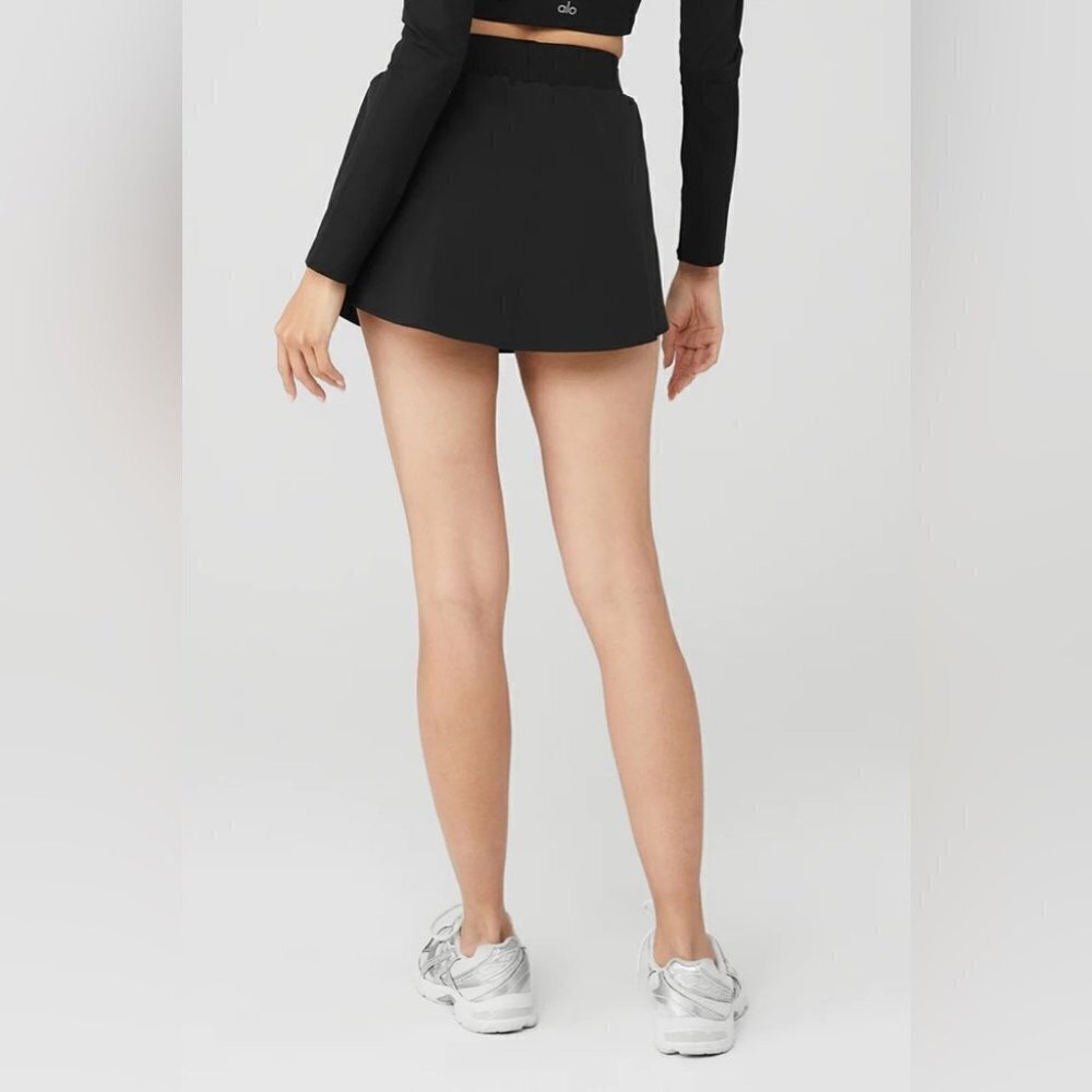 NEW ALO Yoga High-Waist Elevation Mini Skirt in Black | size XS - Picture 3 of 12